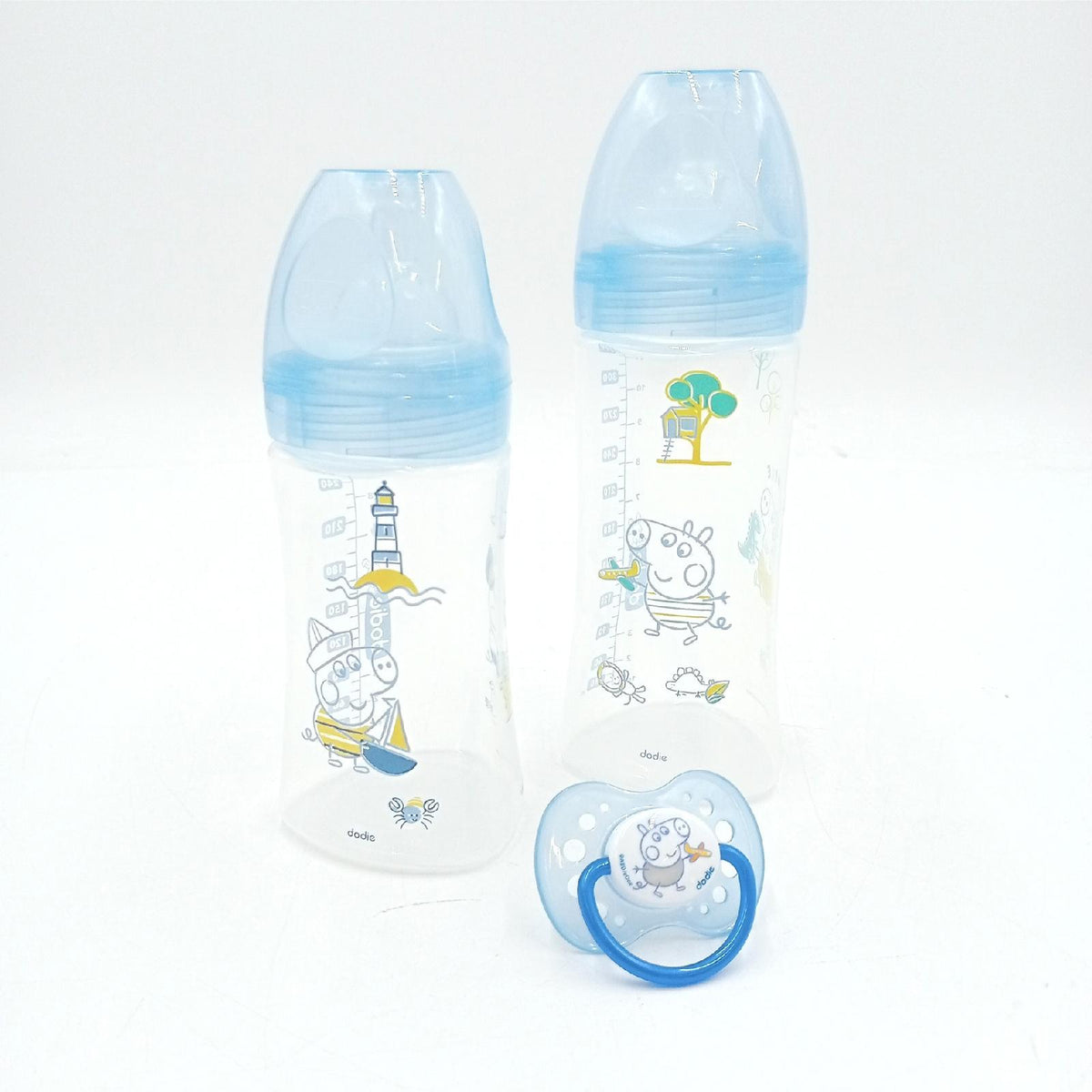 Dodie Spielset Kinder Spielzeugbox Trio Peppa George Spaß Cartoon Geschenkidee