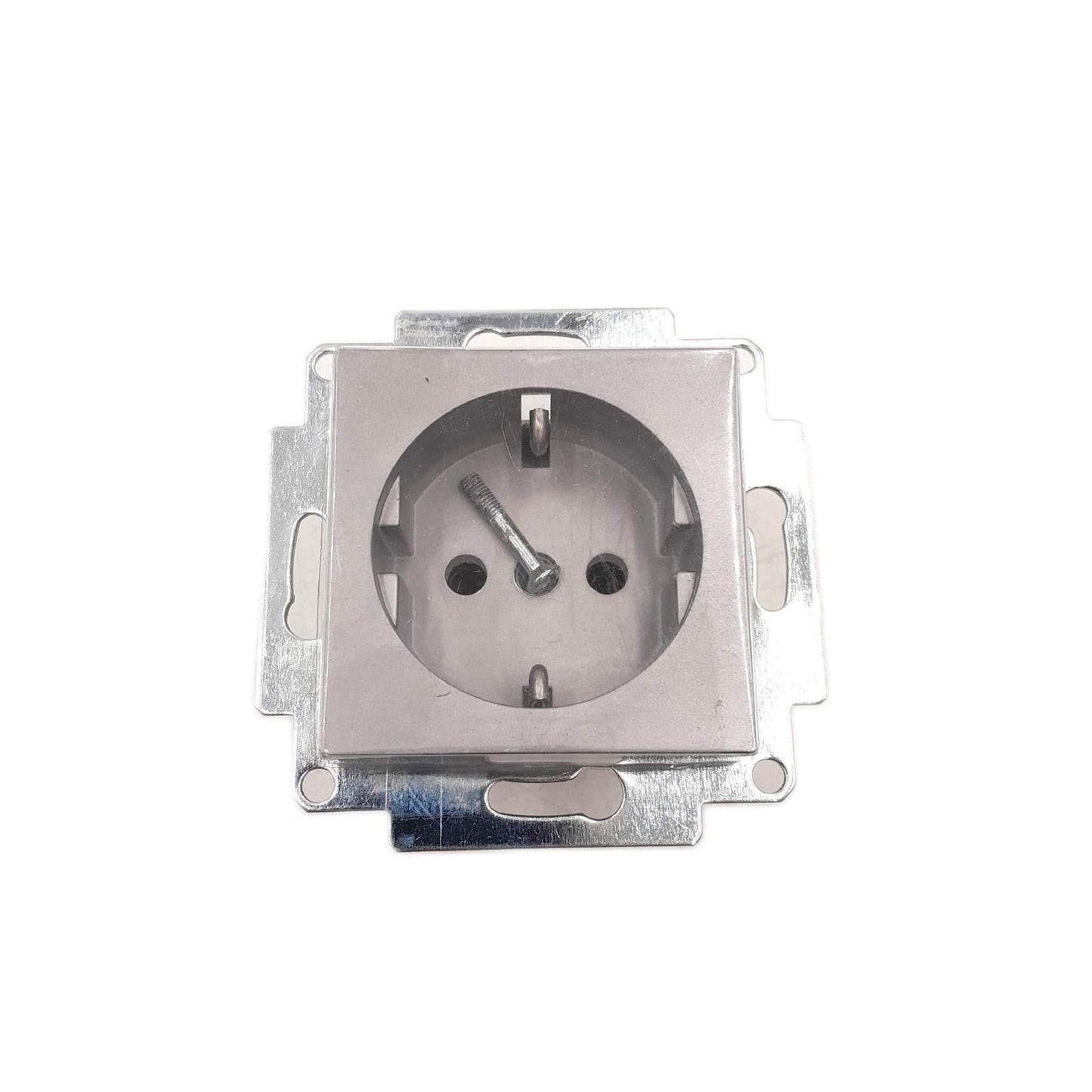 Voltomat Steckdose Elektroinstallation Schuko ART Silber Kunststoff IP20 Sicherheit