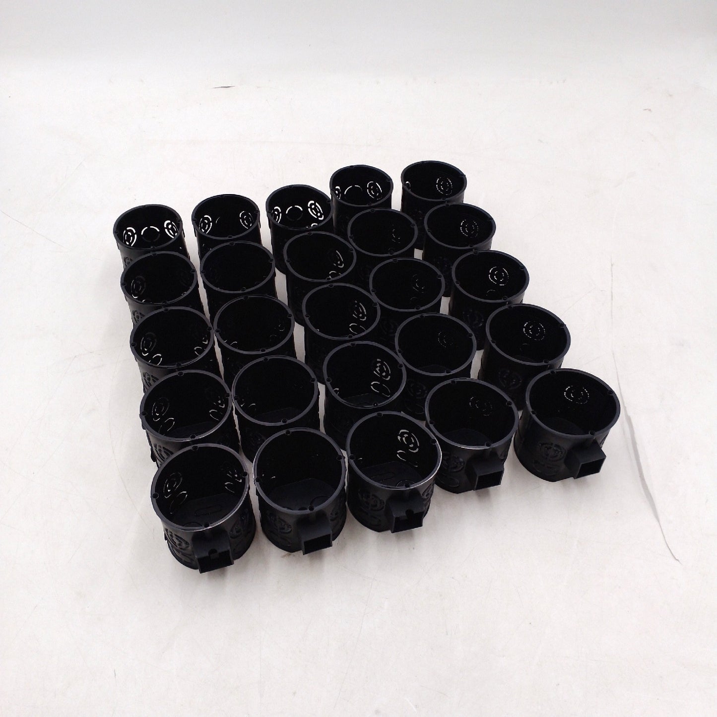 Kombischalterdose Tief (61 x 60 mm, 1-fach, Schwarz, 25 Stk.)