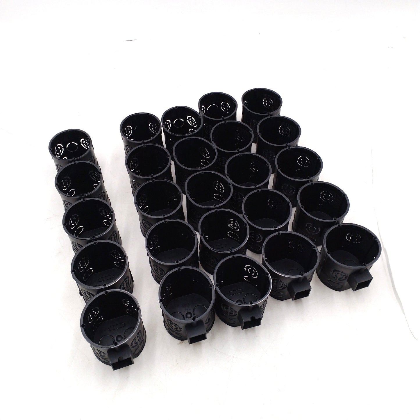 Kombischalterdose Tief (61 x 60 mm, 1-fach, Schwarz, 25 Stk.)