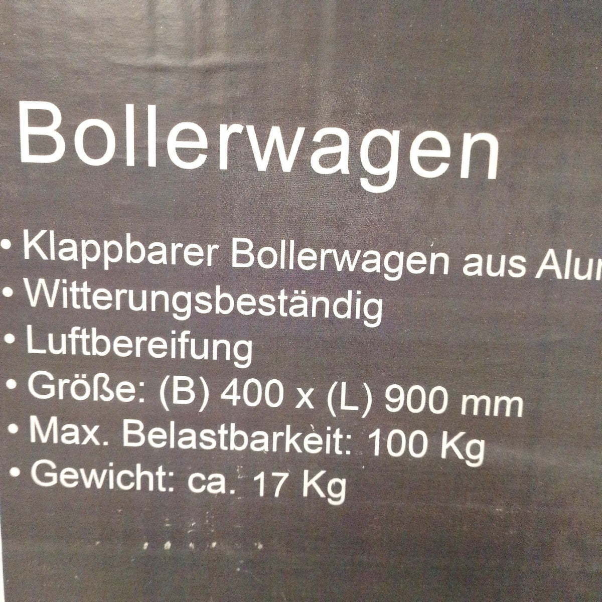 Bollerwagen Bollerwagen 105 x 63 x 58 cm Aluminium klappbar faltbar stabil robust Gartenwagen Transportwagen