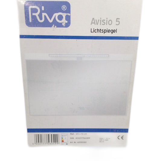 Riva Lichtspiegel Badezimmermöbel Wohnaccessoires Avisio 5 Moderne Beleuchtung rechteck
