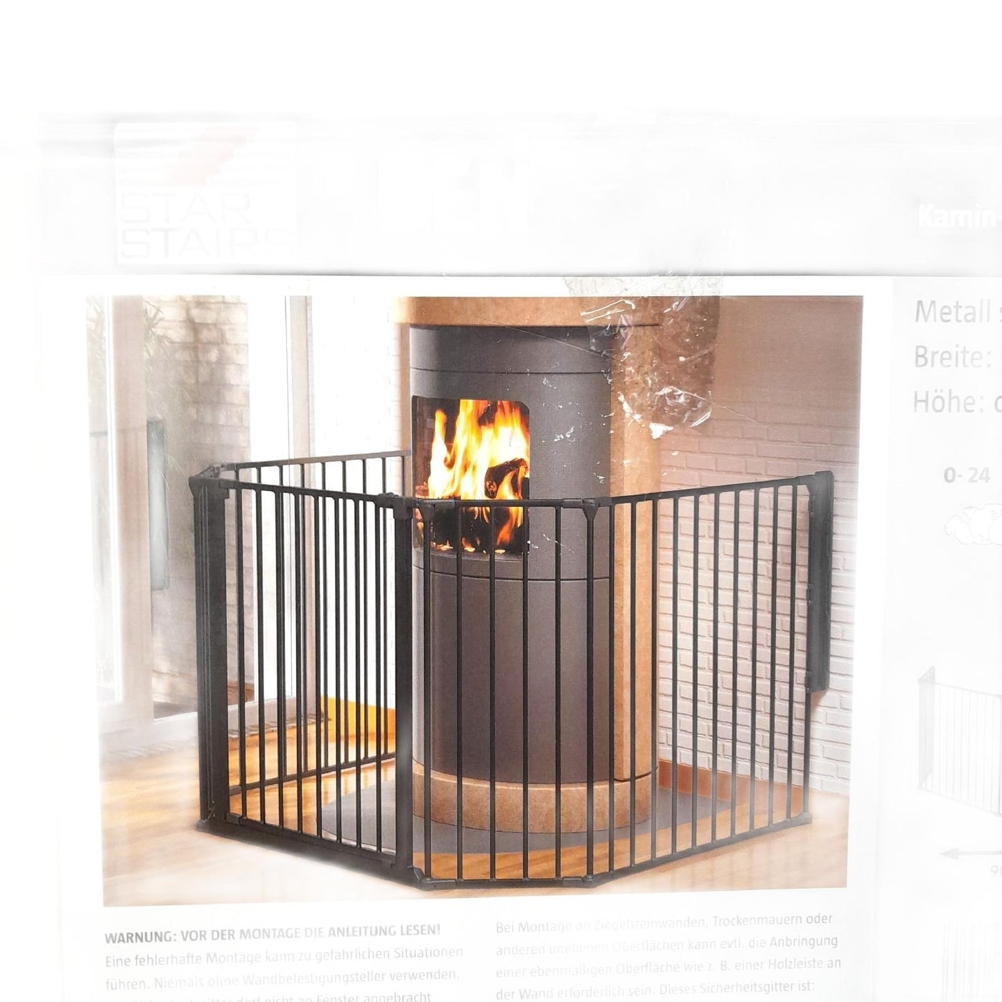 Star Stairs Sicherheitsgitter Schutzgitter Ben XL Sicherheitsschutz für Kinder bis 71 cm Höhe