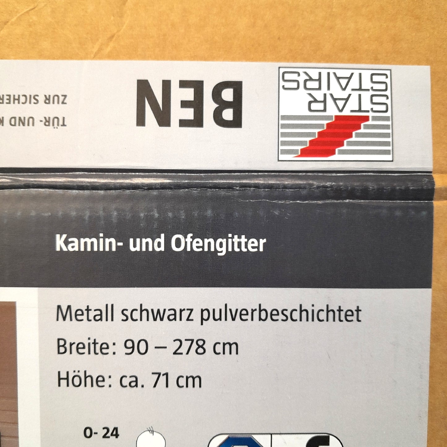 Star Stairs Sicherheitsgitter Schutzgitter Ben XL Sicherheitsschutz für Kinder bis 71 cm Höhe