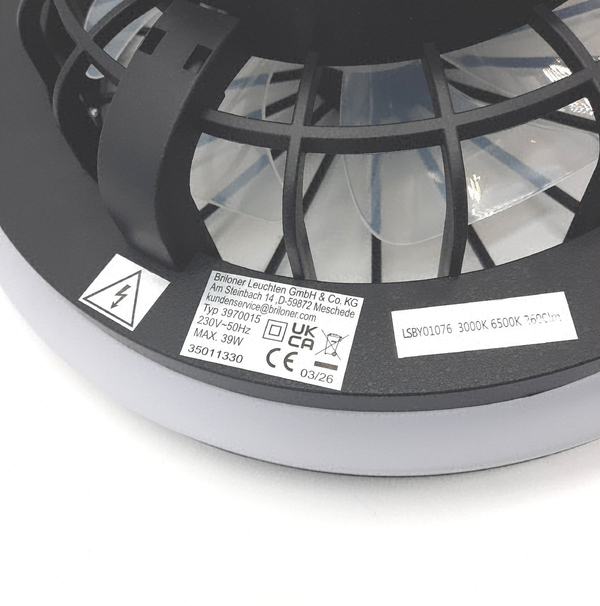 Briloner LED Deckenventilator mit Beleuchtung Fernbedienung Leiser DC Motor Wohnzimmer Lampe