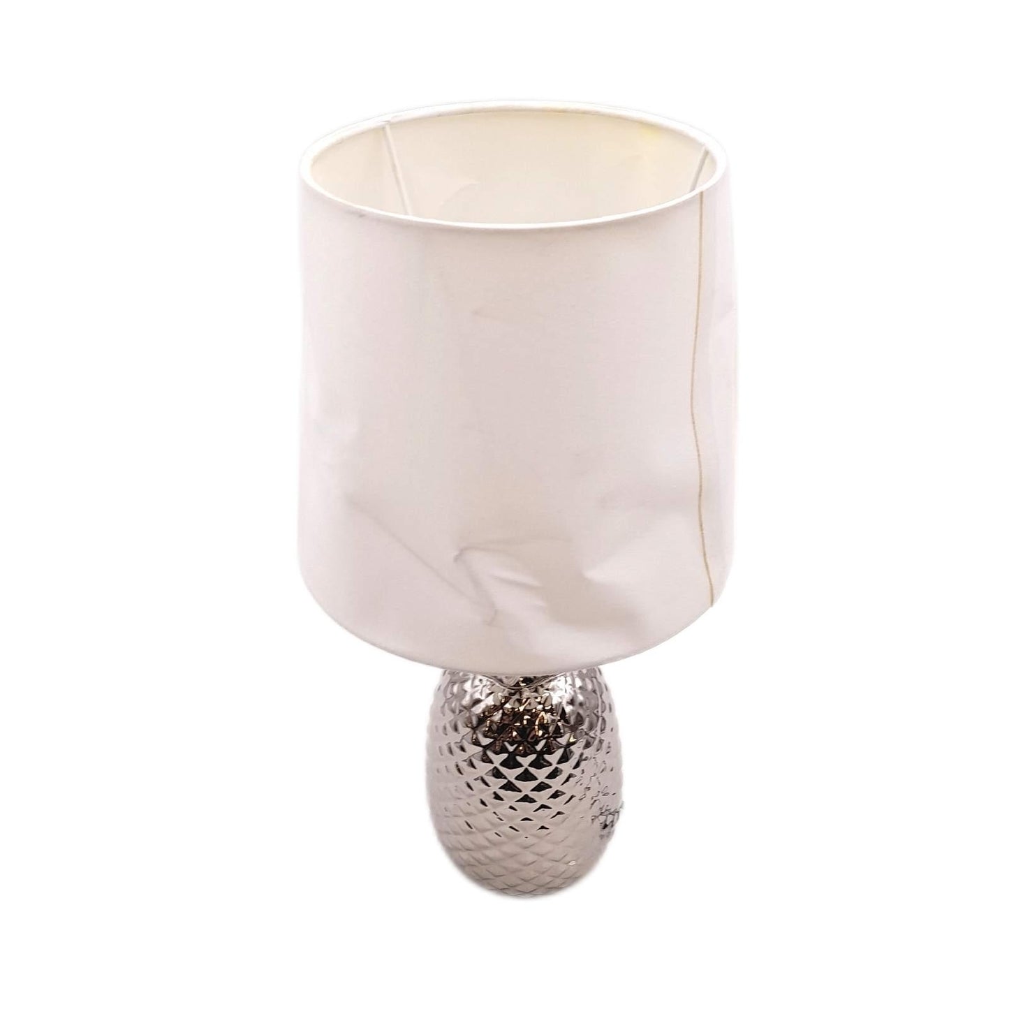 Näve Tischleuchte Beleuchtung Tischlampe rund Ananas Chrom 40 Watt Designlampe