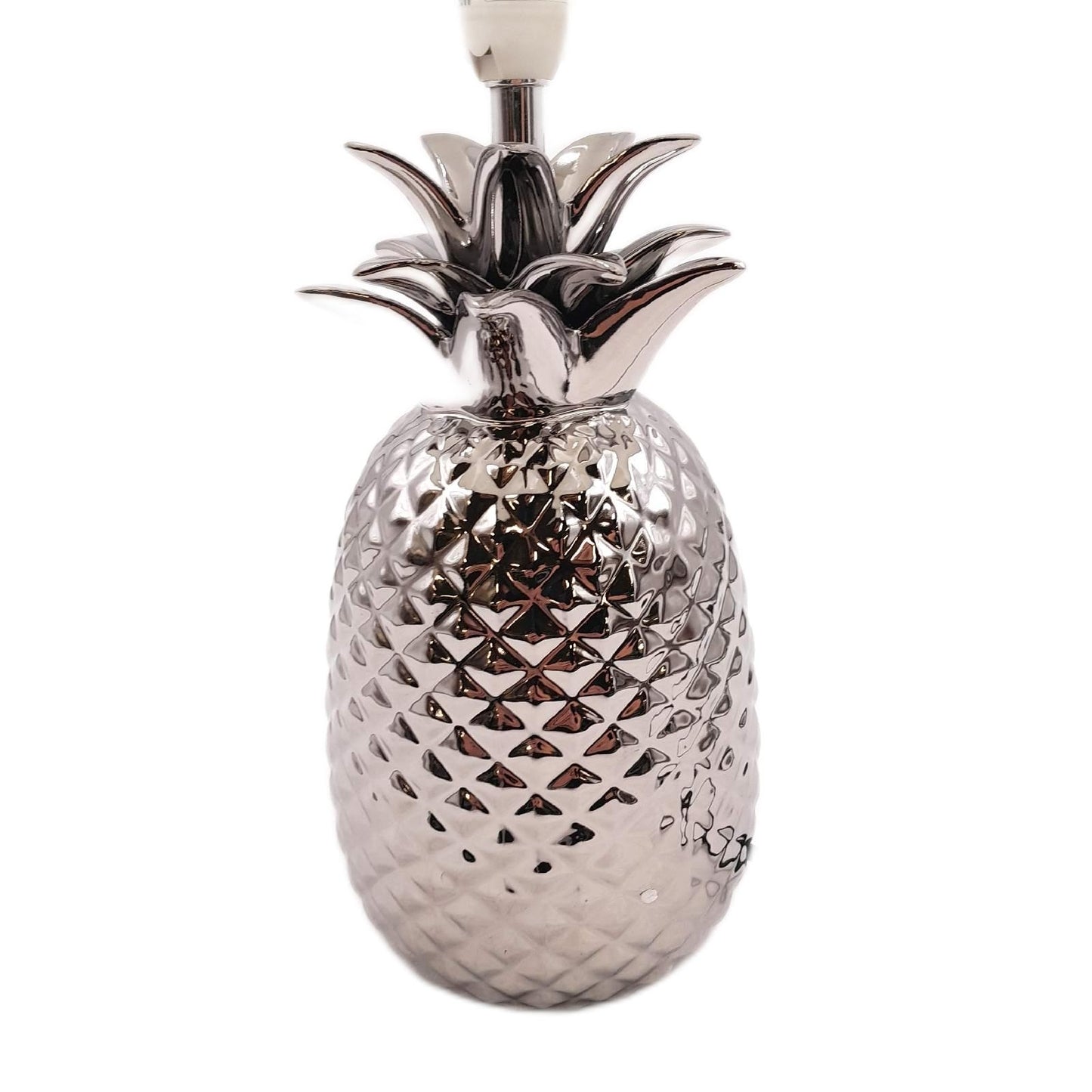 Näve Tischleuchte Beleuchtung Tischlampe rund Ananas Chrom 40 Watt Designlampe