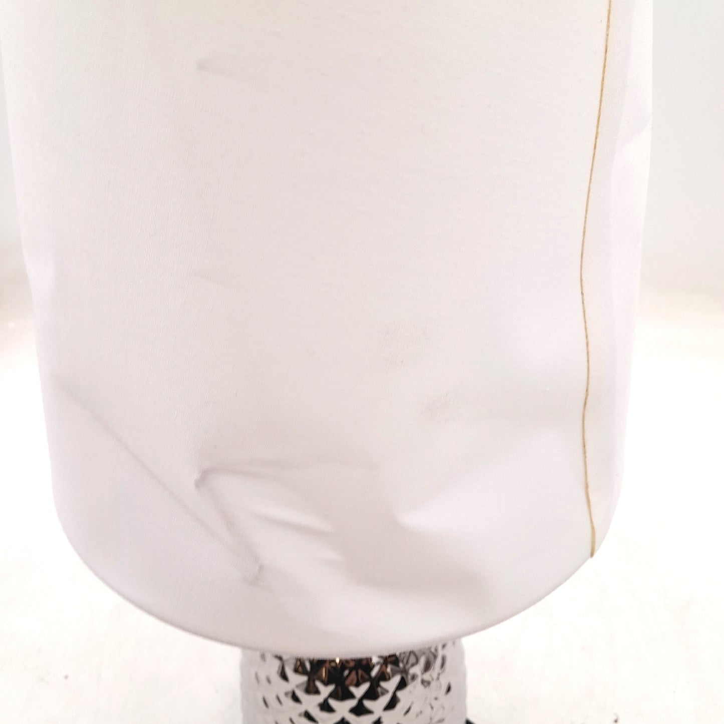 Näve Tischleuchte Beleuchtung Tischlampe rund Ananas Chrom 40 Watt Designlampe