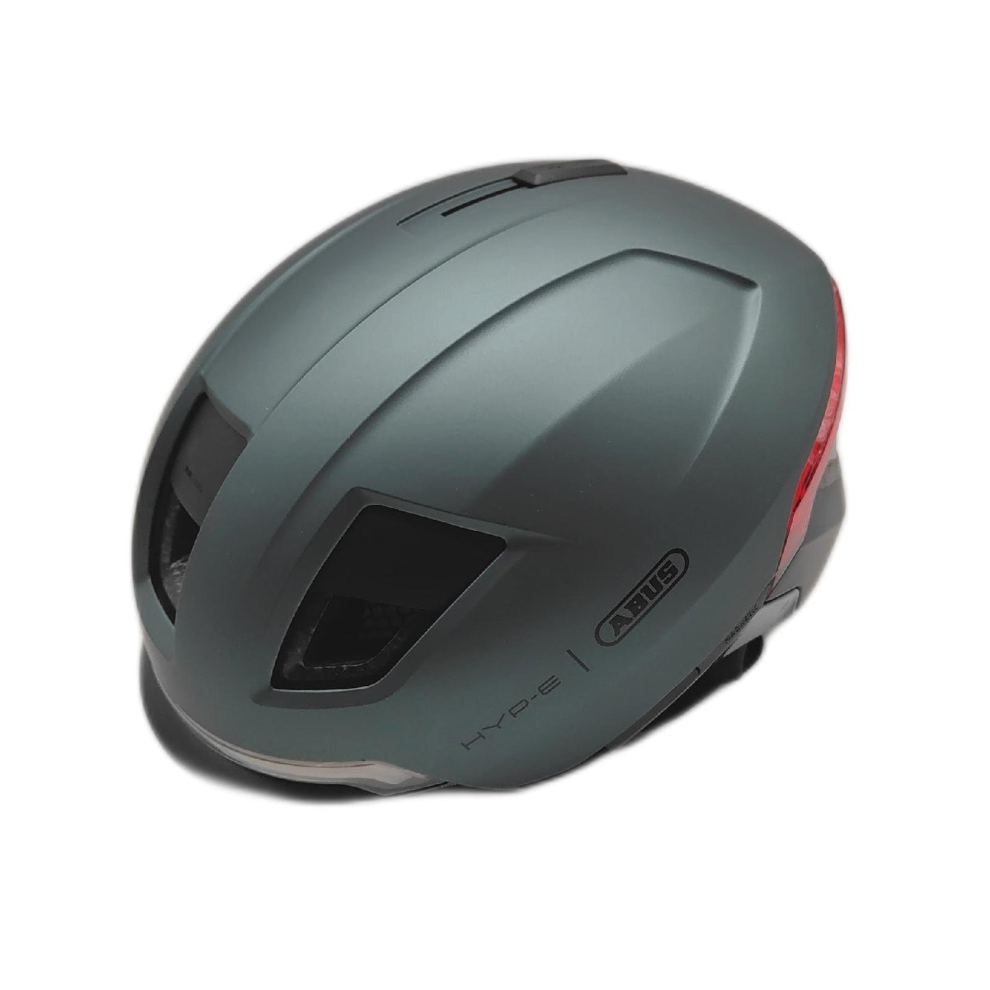ABUS Fahrradhelm Sicherheit Helm HYP E mit Front und Rücklicht Größe 51 55 cm für Fahrradfahrer