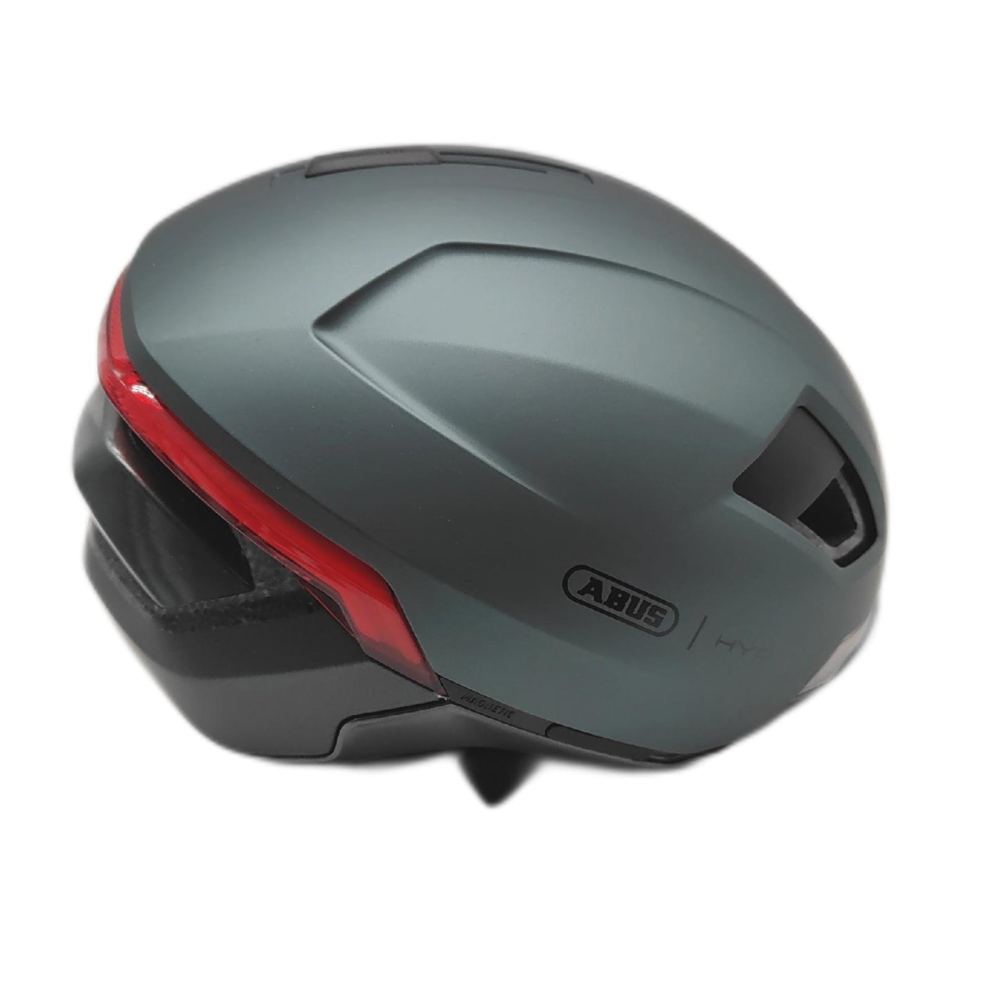 ABUS Fahrradhelm Sicherheit Helm HYP E mit Front und Rücklicht Größe 51 55 cm für Fahrradfahrer