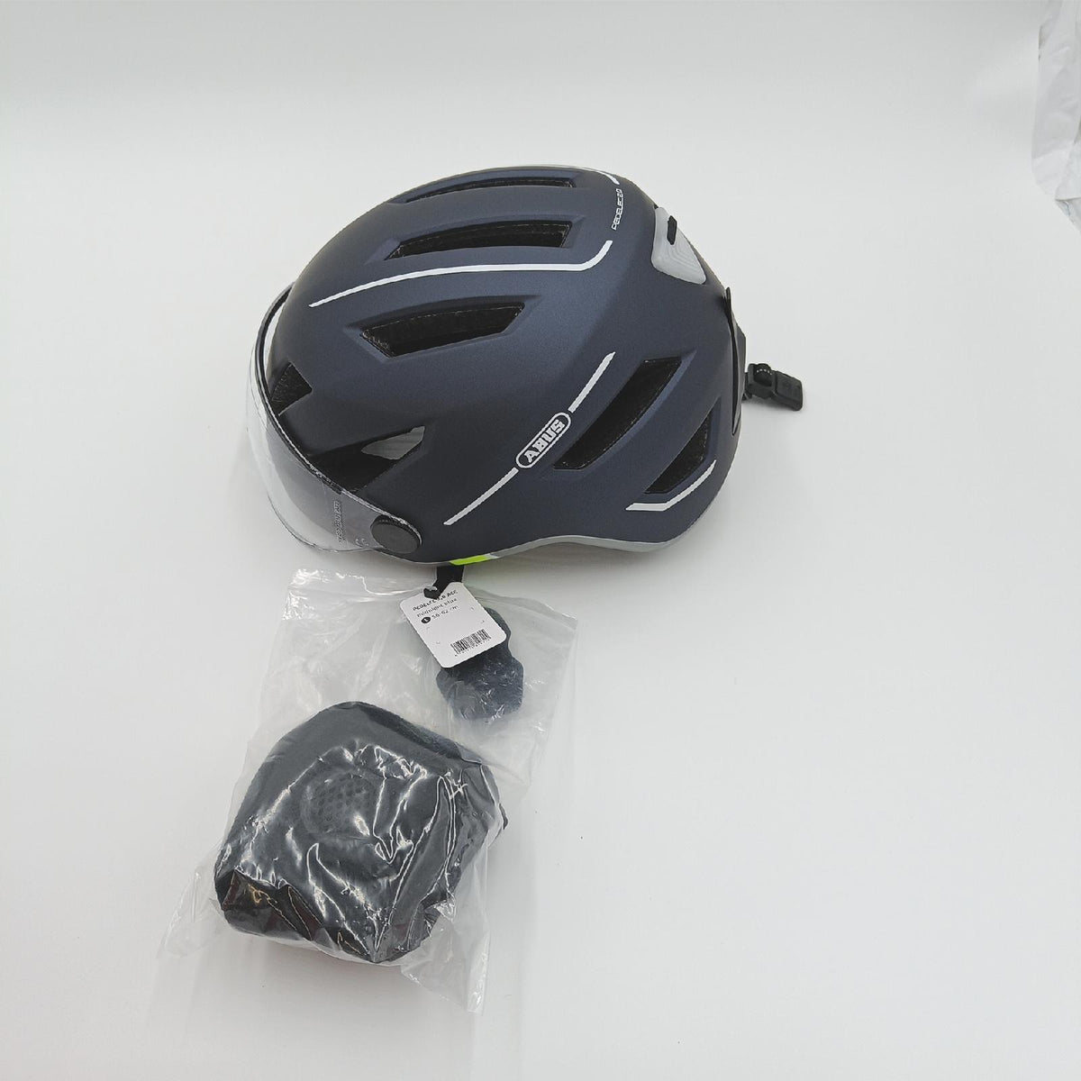 Abus Stadthelm Pedelec Fahrradhelm mit Rücklicht Visier Regenhaube Sicherheit ACE