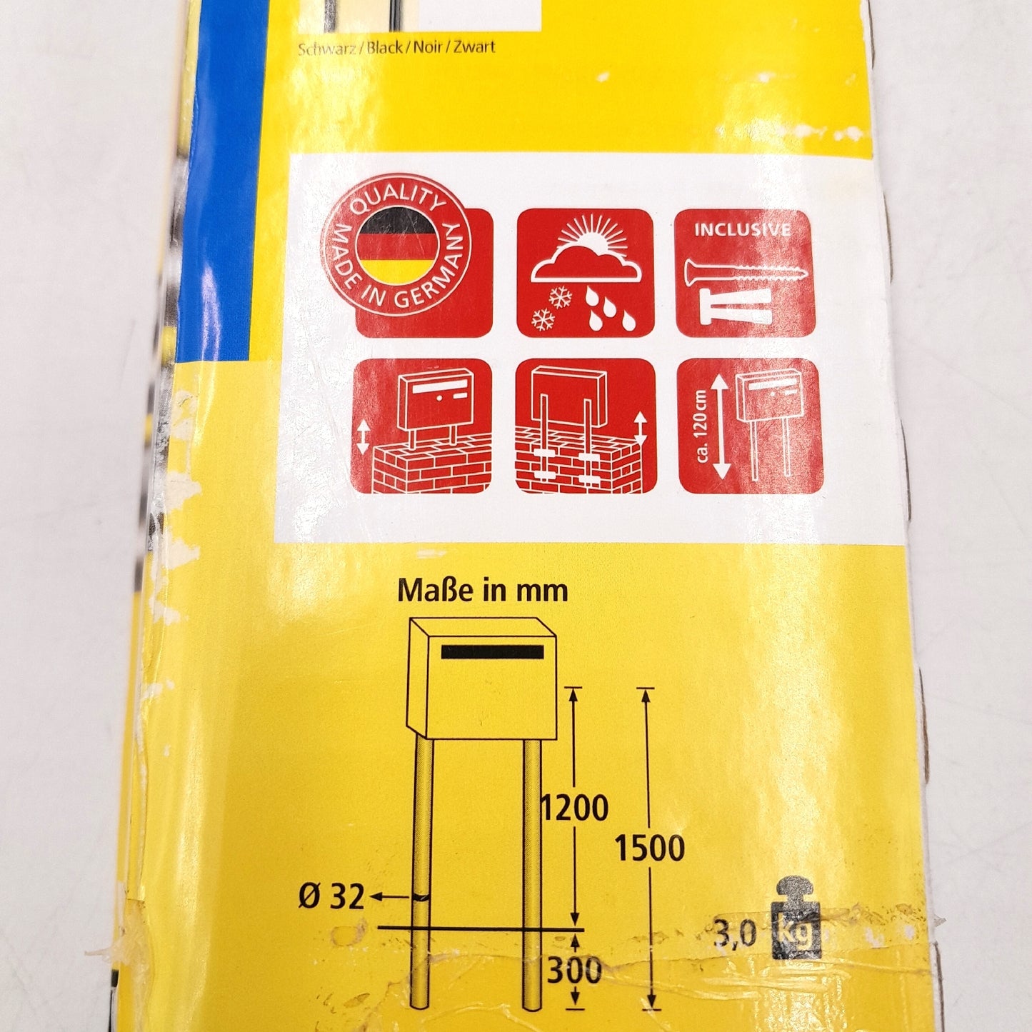 Burg-Wächter Briefkastenständer 150 (Ø x H: 32 x 1.500 mm, Geeignet fü