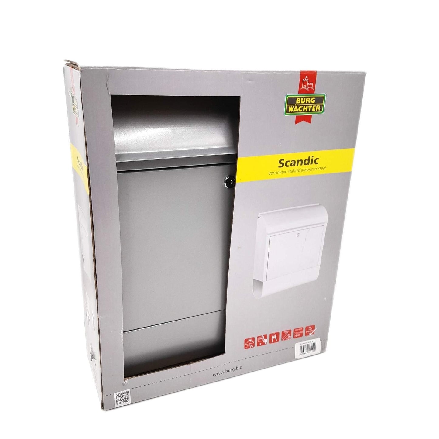 Burg-Wächter Briefkasten-Set Scandic (L x B x H: 125 x 380 x 460 mm, Verzinktes