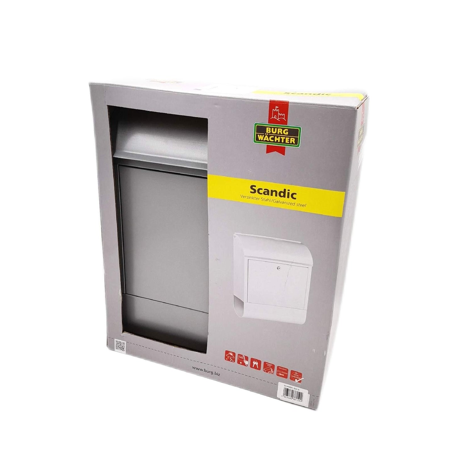 Burg-Wächter Briefkasten-Set Scandic (L x B x H: 125 x 380 x 460 mm, Verzinktes