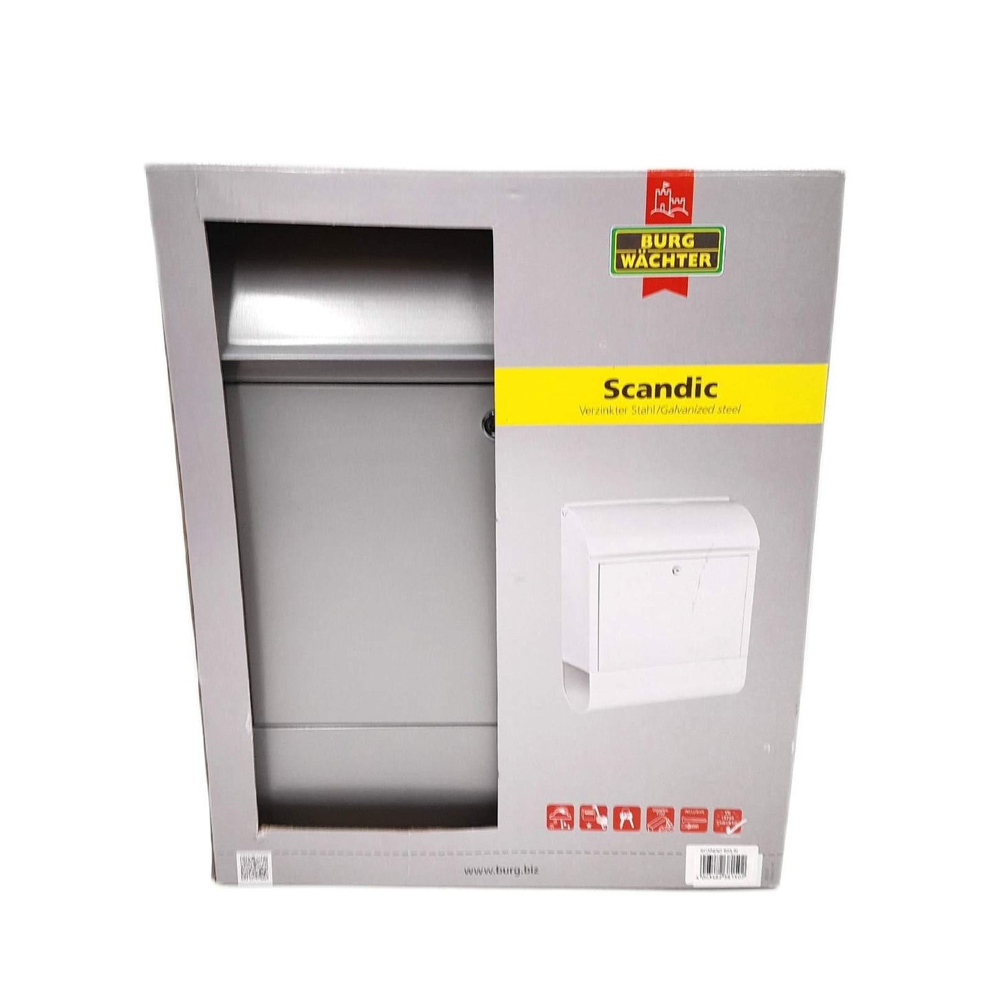Burg-Wächter Briefkasten-Set Scandic (L x B x H: 125 x 380 x 460 mm, Verzinktes