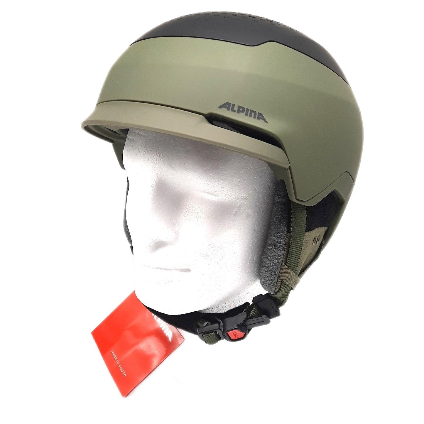 Alpina Unisex-Erwachsene GEMS Skihelm Olive Black matt 55 59 wärmender Nackenschutz Schutz helles Design