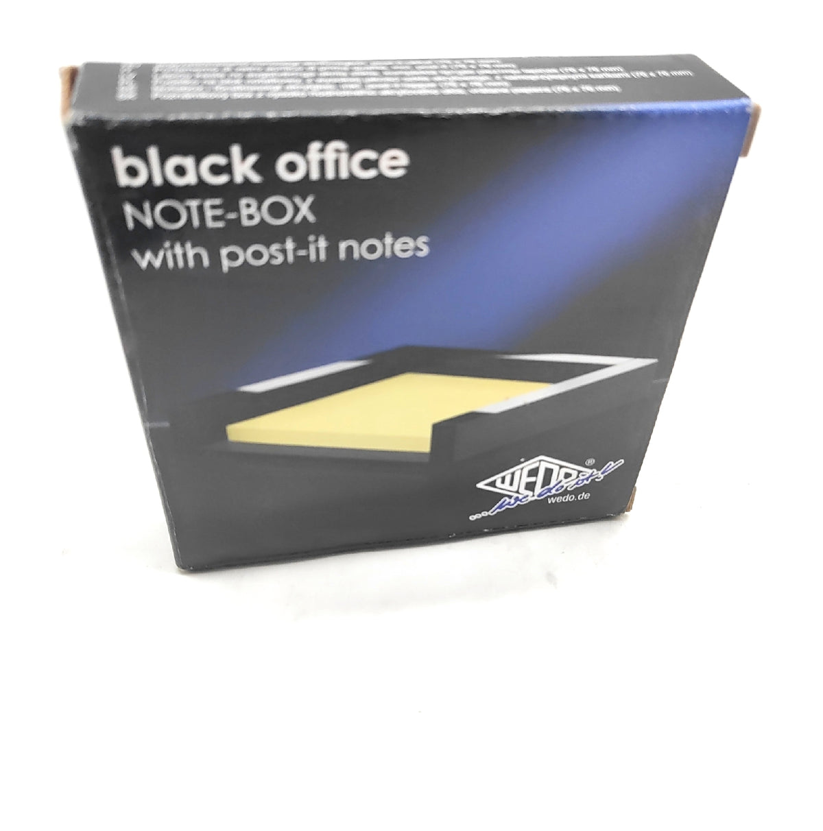 WEDO 631801 Black Office Zettelbox Acrylglas 50 Haftnotizen Schwarz