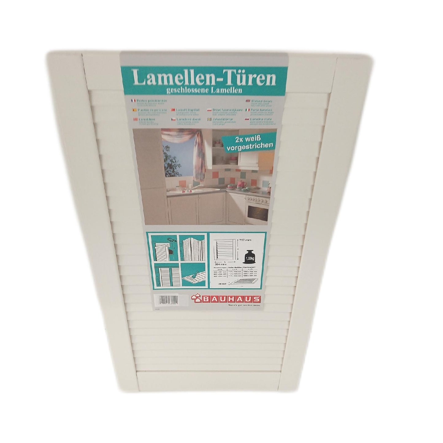 Lamellent?r B x H: 394 x 717 mm, Art Lamellen: Geschlossen, Wei?