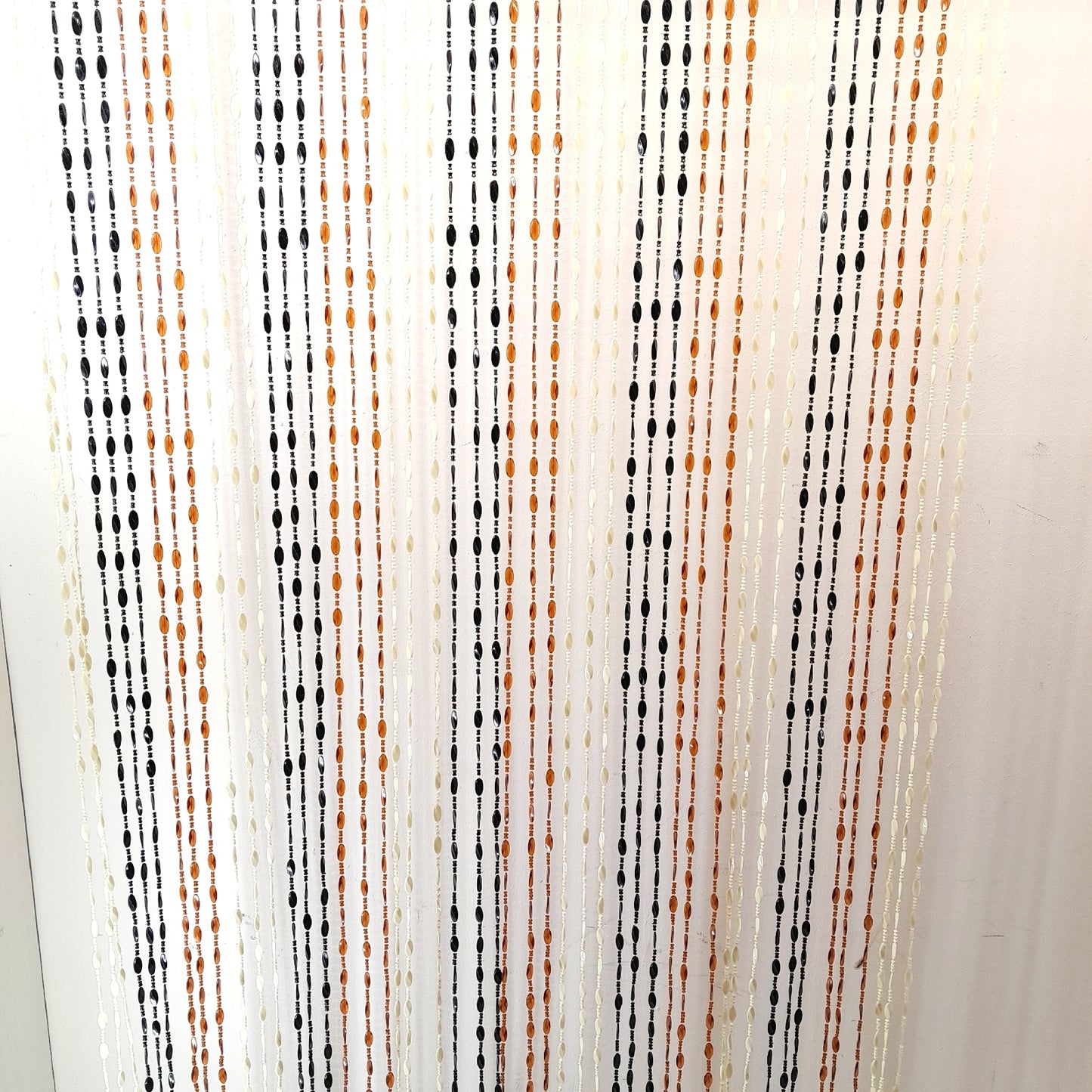 Conacord Perlenvorhang Fensterdekoration Gardine Jasmin Schwarz Weiß Rot 90 x 200 cm stilvoll modern