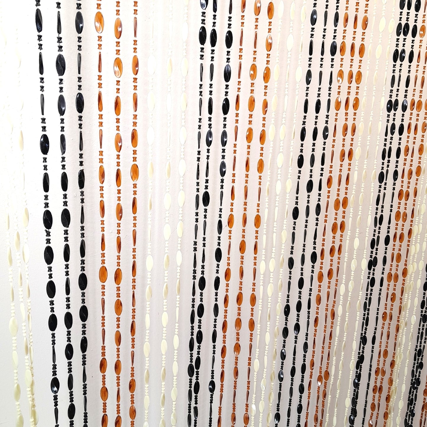 Conacord Perlenvorhang Fensterdekoration Gardine Jasmin Schwarz Weiß Rot 90 x 200 cm stilvoll modern
