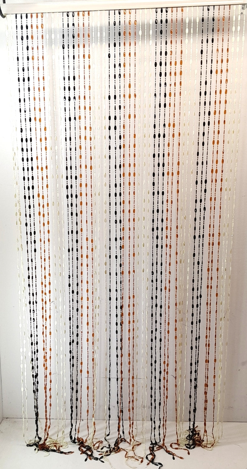 Conacord Perlenvorhang Fensterdekoration Gardine Jasmin Schwarz Weiß Rot 90 x 200 cm stilvoll modern