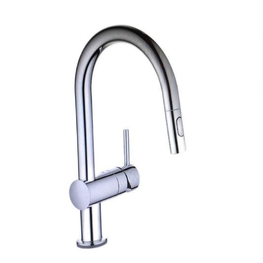 GROHE Minta Touch - Elektronische Einhand- Spültischarmatur C- Auslauf  herausziehbare Duale- Spülbrause  inkl. Brauseumstellung  flexible Anschlussschläuche  chrom  31358002