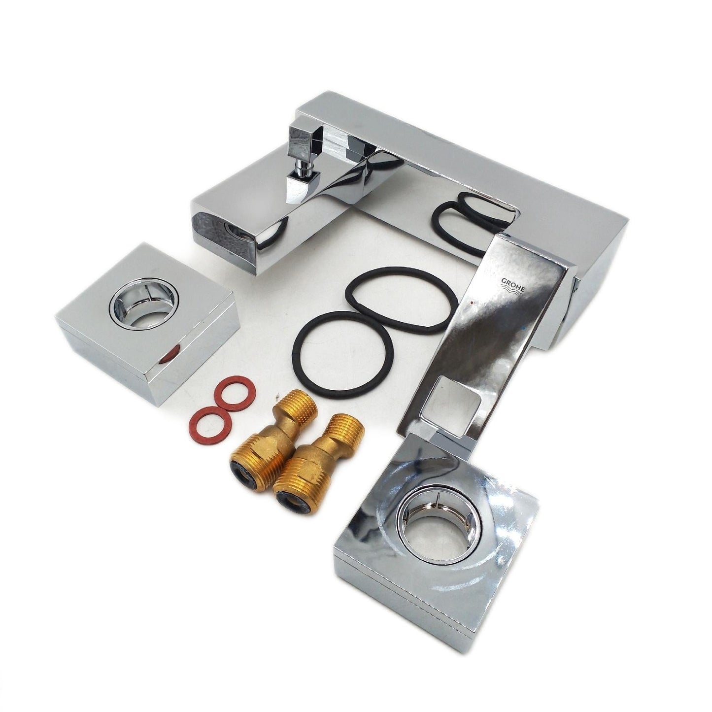 Grohe Badewannenarmatur Bad Armaturen Eurocube Chrom Glänzend Design Modern