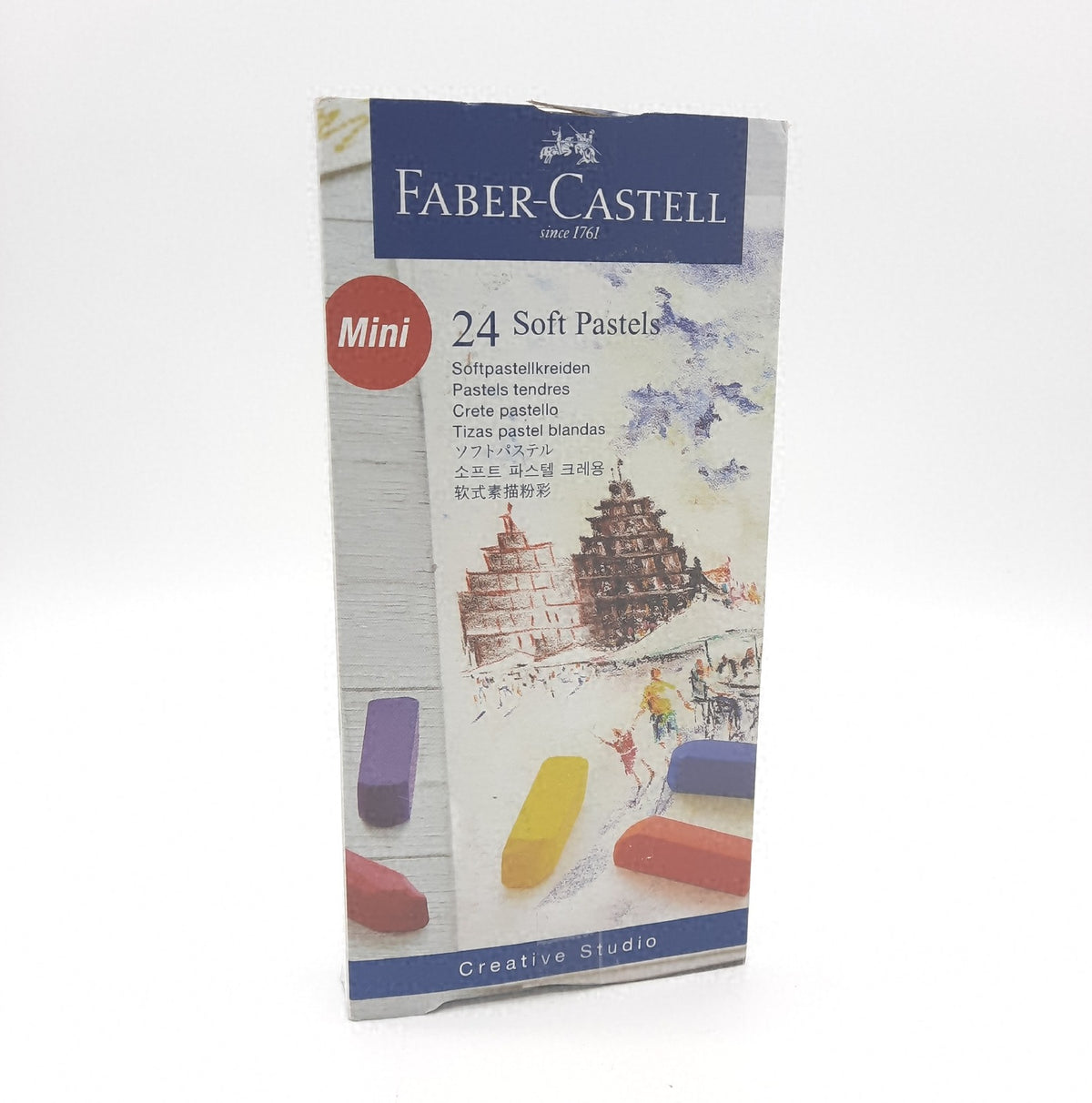 Faber-Castell Mini Softpastellkreiden, 24 Farben, Unvollständig-leicht gebrochen