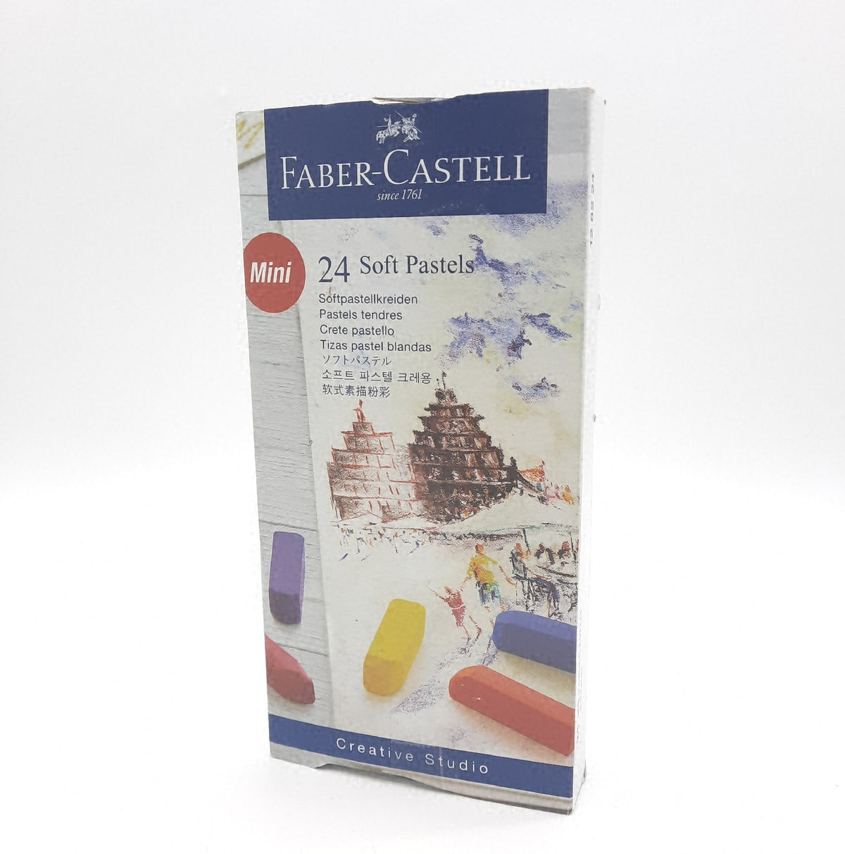 Faber-Castell Mini Softpastellkreiden, 24 Farben, Unvollständig-leicht gebrochen