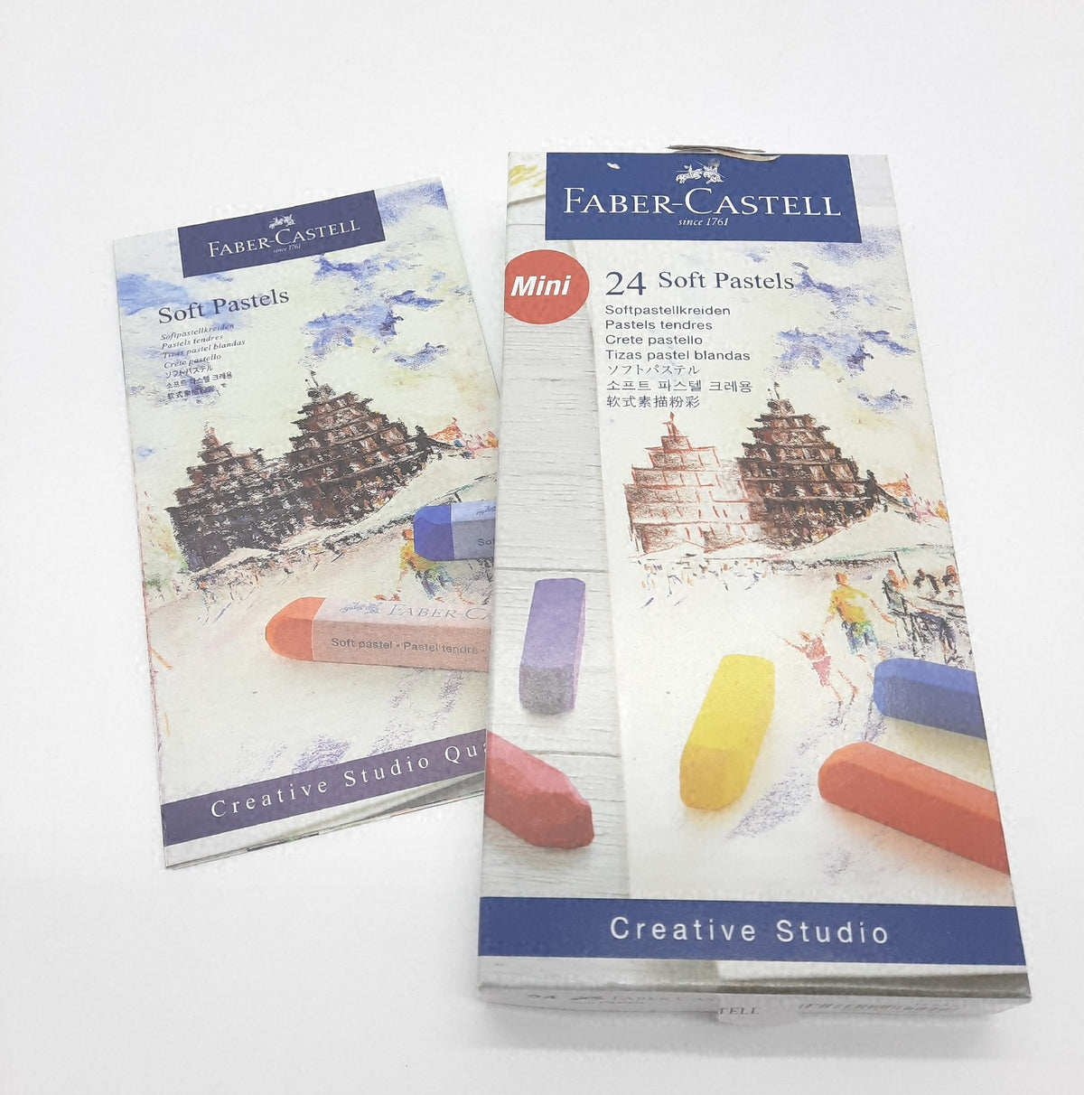 Faber-Castell Mini Softpastellkreiden, 24 Farben, Unvollständig-leicht gebrochen