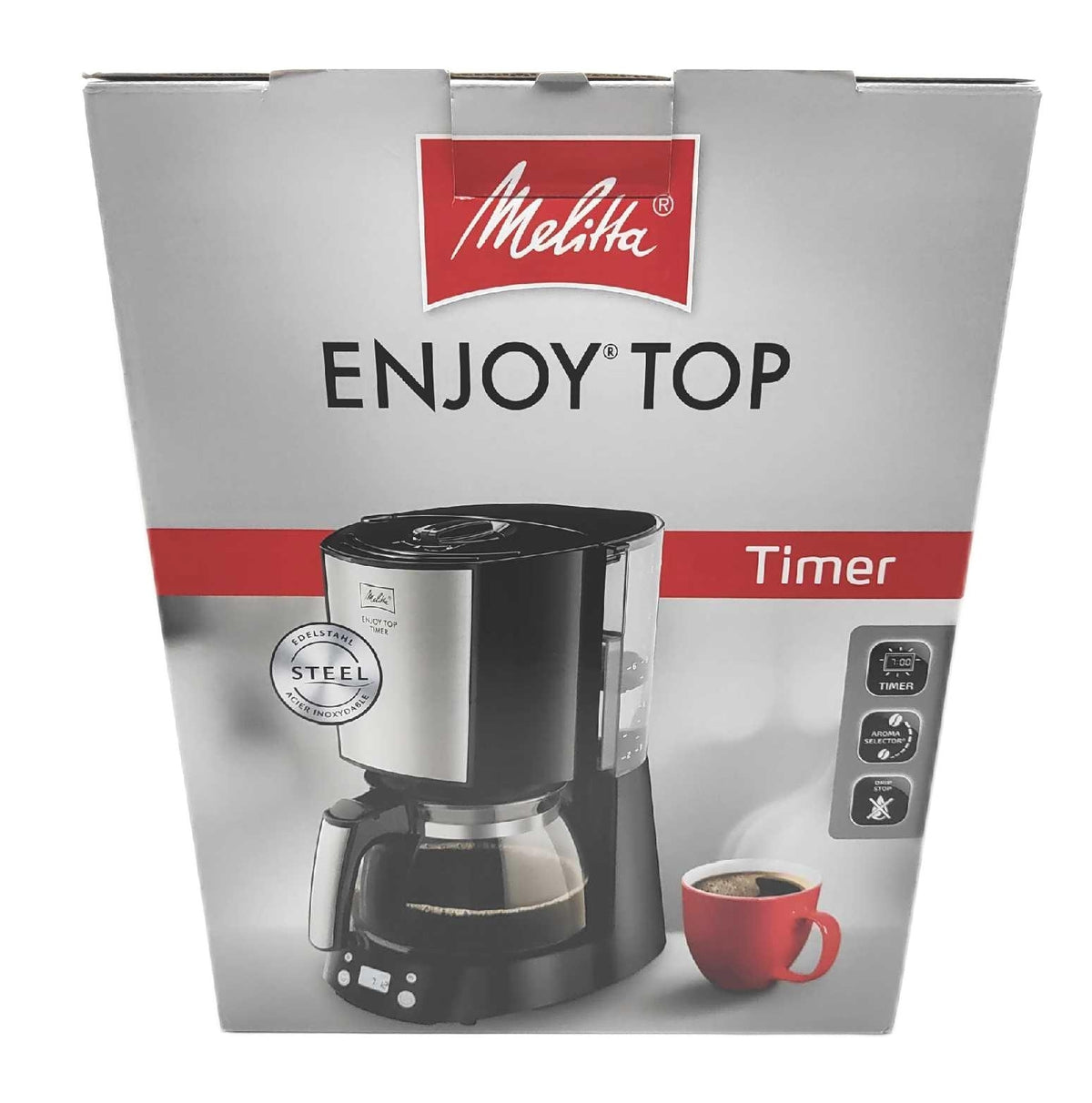 Melitta Enjoy Top Filterkaffeemaschine mit Timerfunktion Filterkaffeeautomat schwarz
