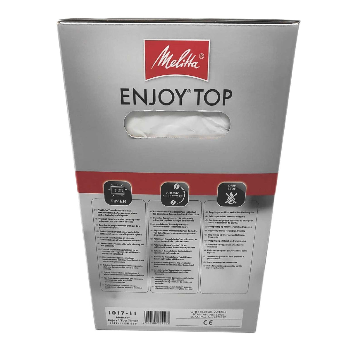 Melitta Enjoy Top Filterkaffeemaschine mit Timerfunktion Filterkaffeeautomat schwarz