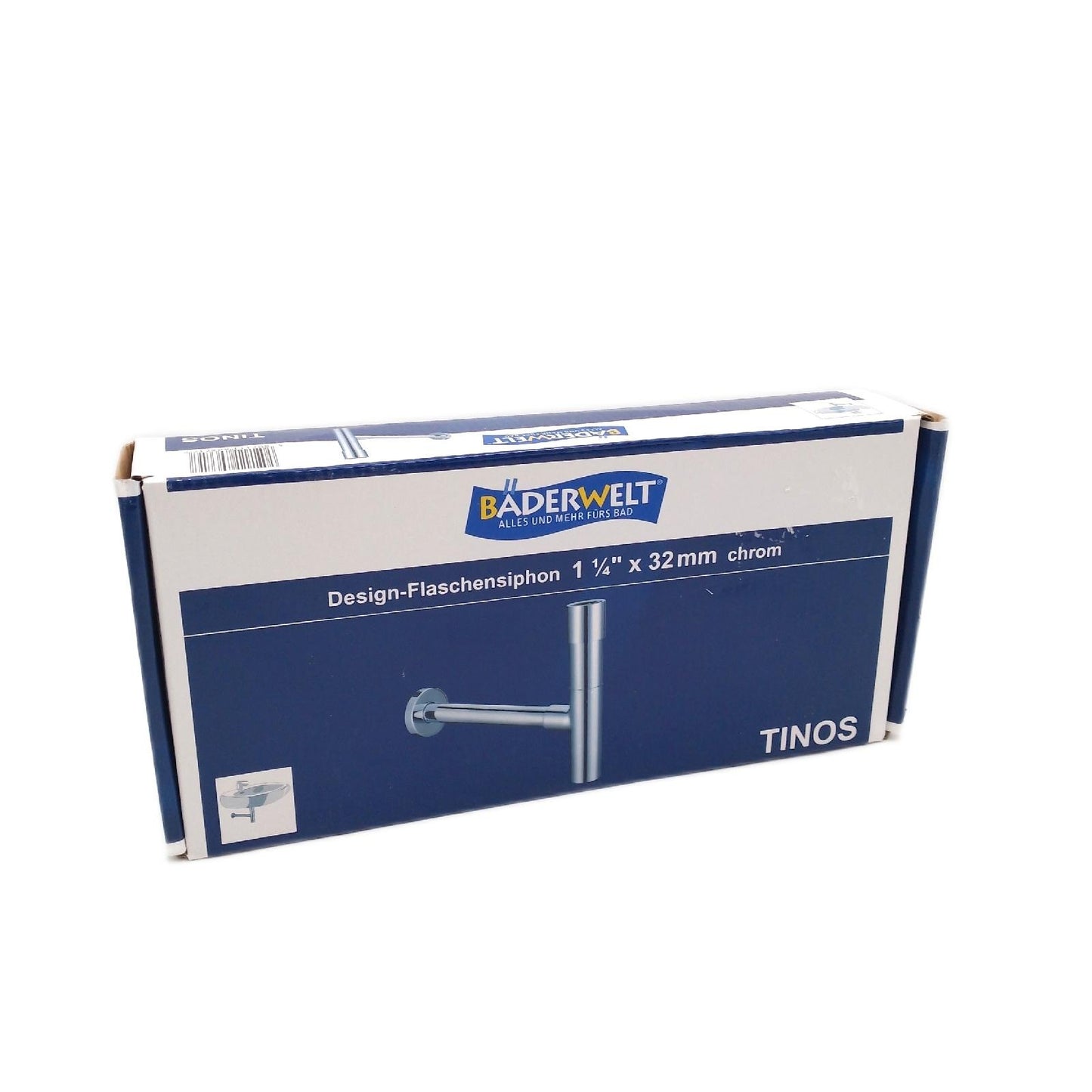 B�derwelt Waschtisch-Siphon Tinos 1¼", Durchmesser: 32 mm, Verchromt