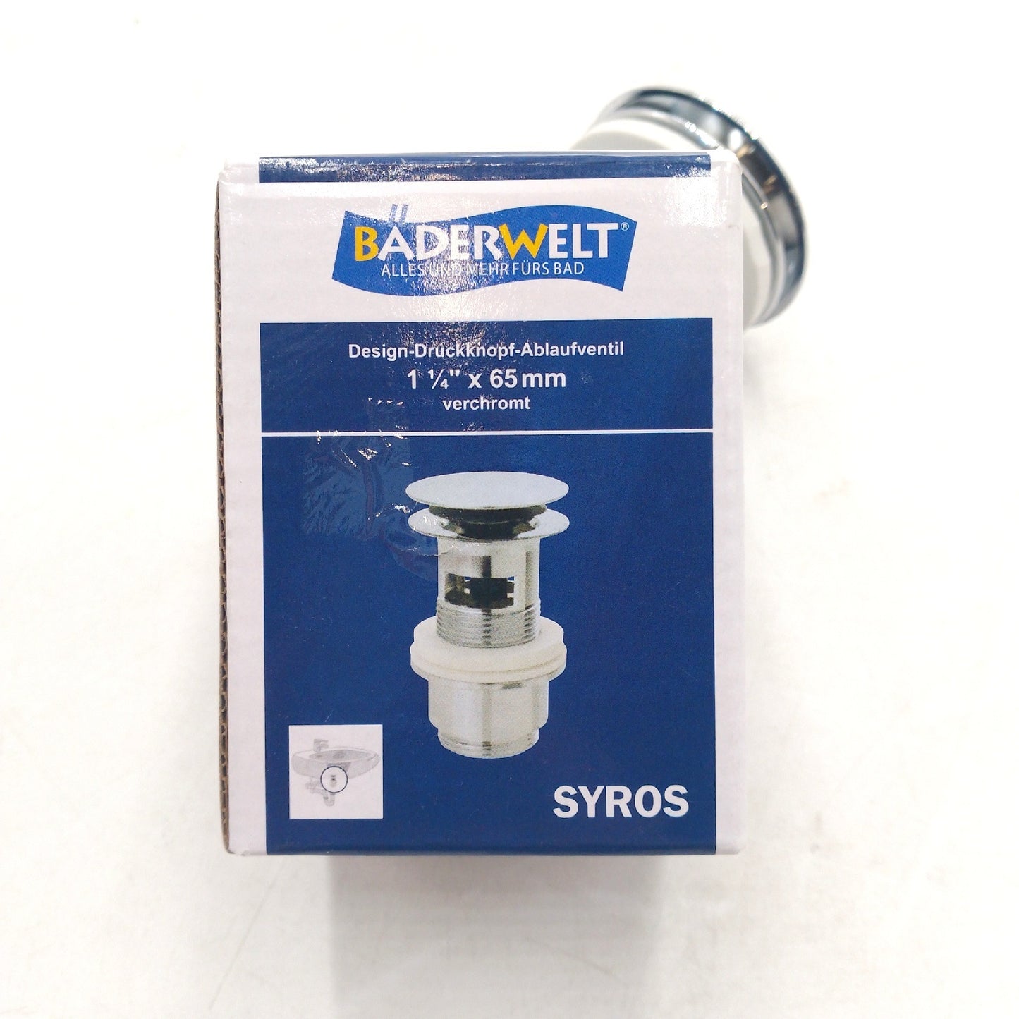 Bäderwelt Ablaufventil Syros 1¼", Chrom,
