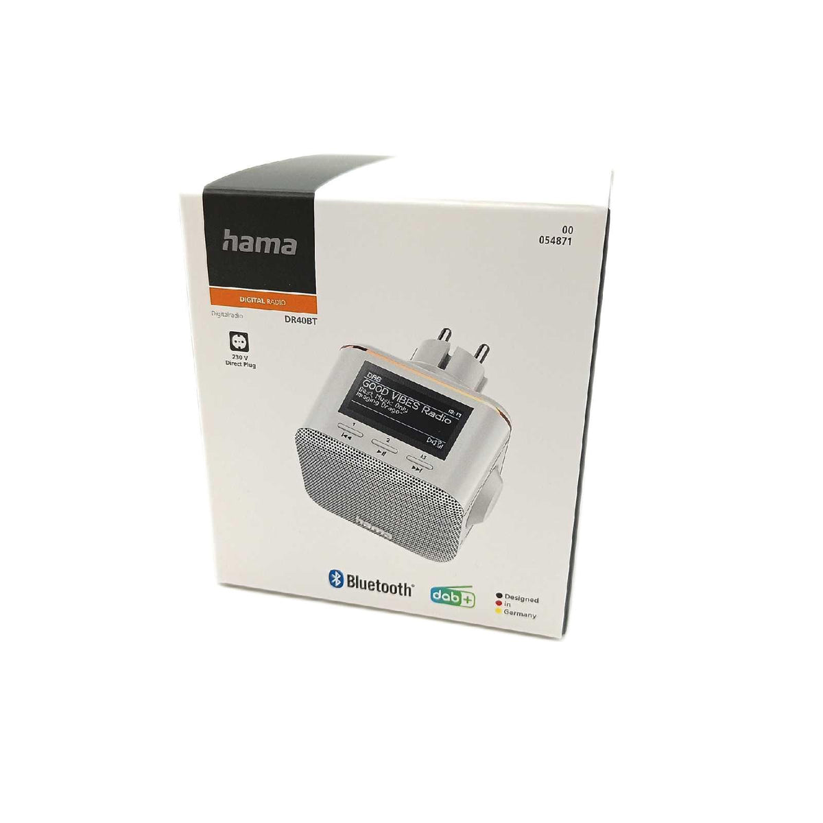 Hama Radio Lautsprecher H00054871 Steckdosenradio DAB Plus Bluetooth Digitalradio Wecker Display