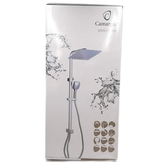 Camargue Überkopfbrausen-Set Manhattan (Lochabstand: 70 cm, Verchromt)