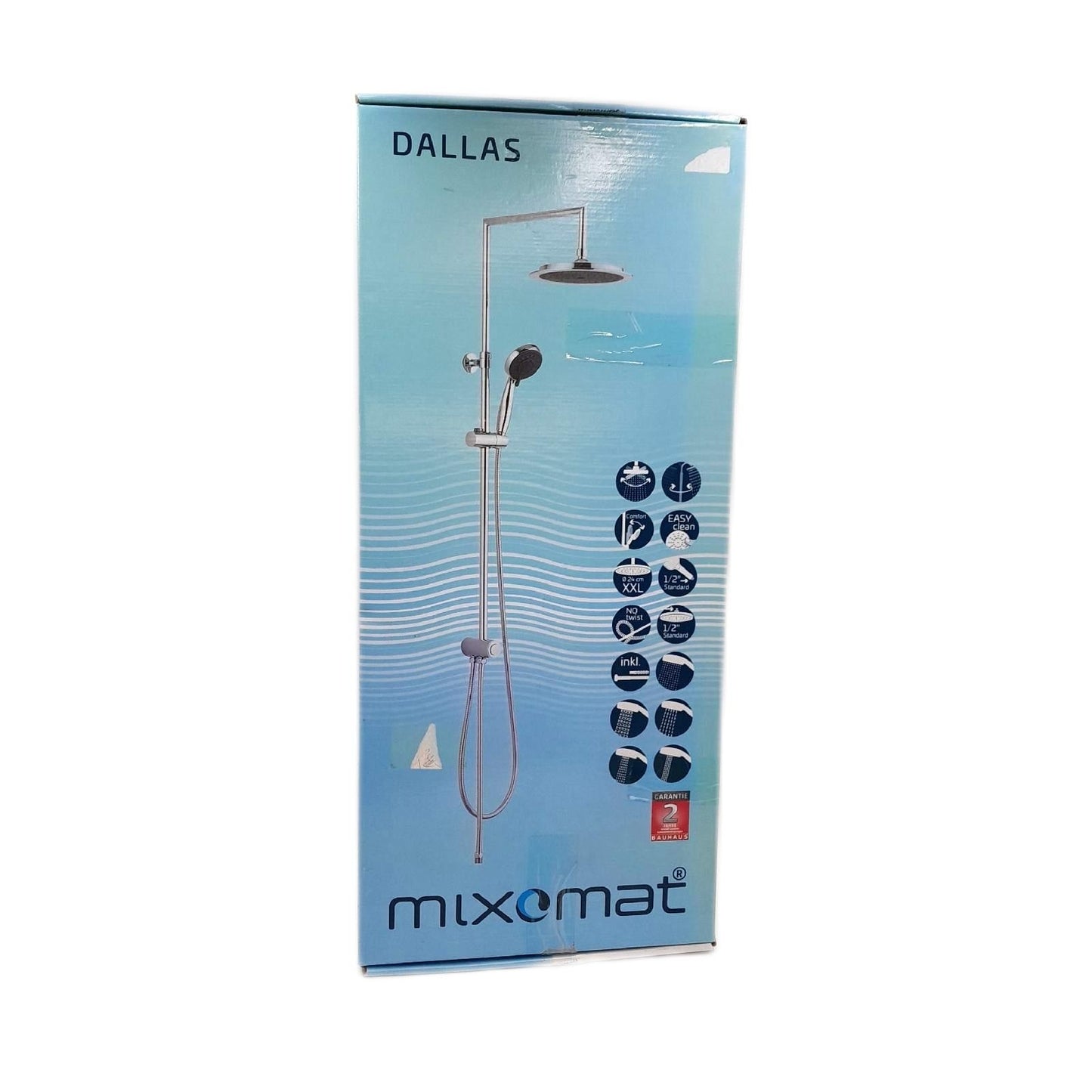 Mixomat Überkopfbrausen-Set Dallas (Mit Umsteller, Höhenverstellbar: 82 - 140 cm