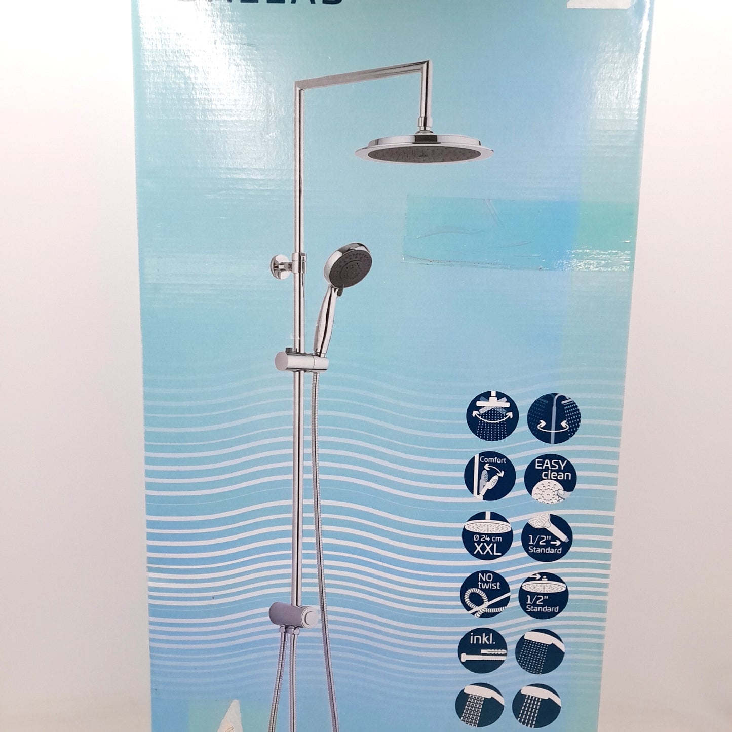 Mixomat Überkopfbrausen-Set Dallas (Mit Umsteller, Höhenverstellbar: 82 - 140 cm