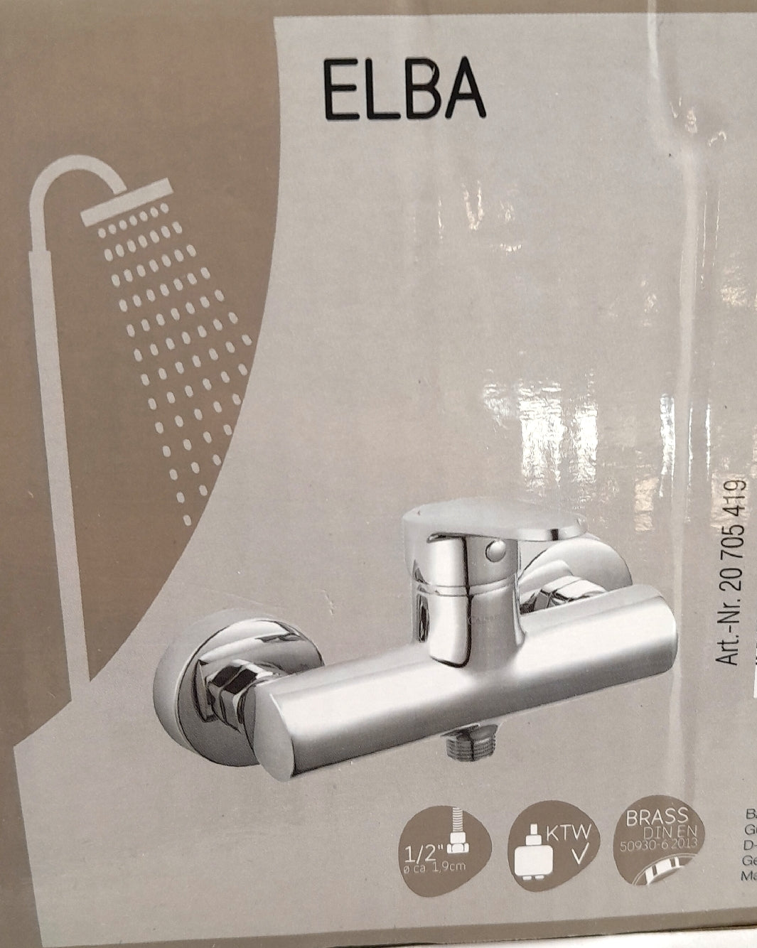 Camargue Brausearmatur Badezimmer Armaturen Elba Chrom leistungsstark modern robust elegant
