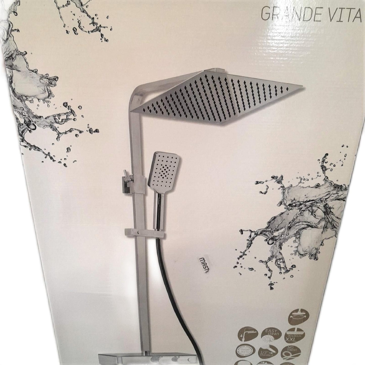Camargue Überkopfbrause Duschsystem Bad Grande Vita Thermostatarmatur Komfort