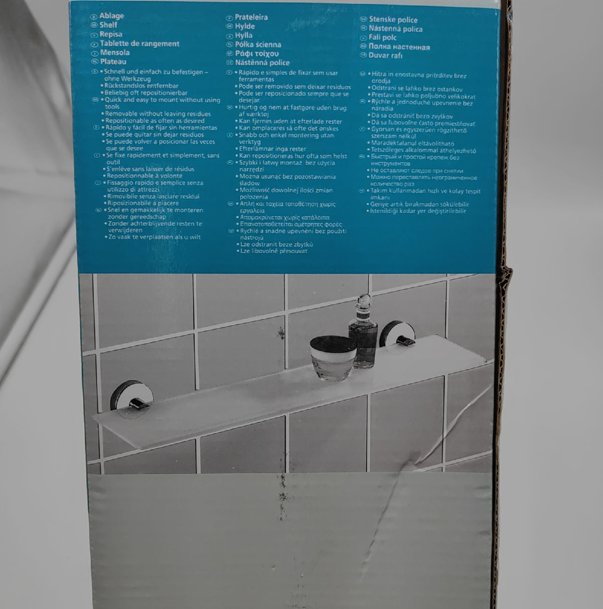 Wenko Wandregal Badaccessoires Glas Vakuum LOC Befestigungssystem einfache Montage