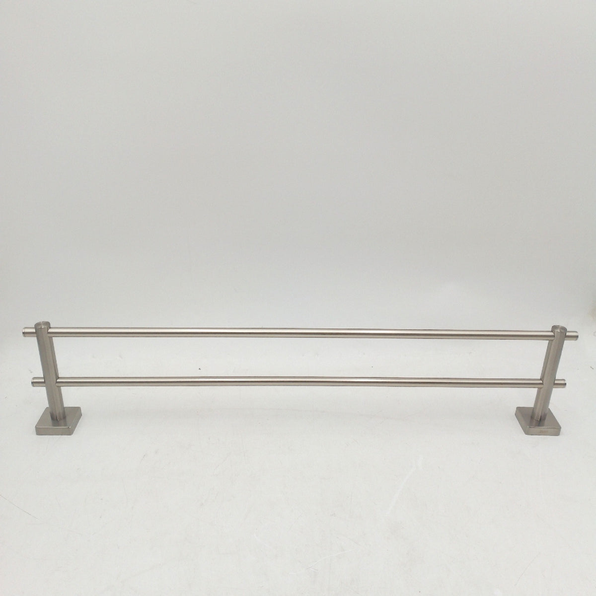 Lenz Badetuchhalter Badezimmerzubehör Sky Doppelbreite 65 cm Nickel Matt Handt