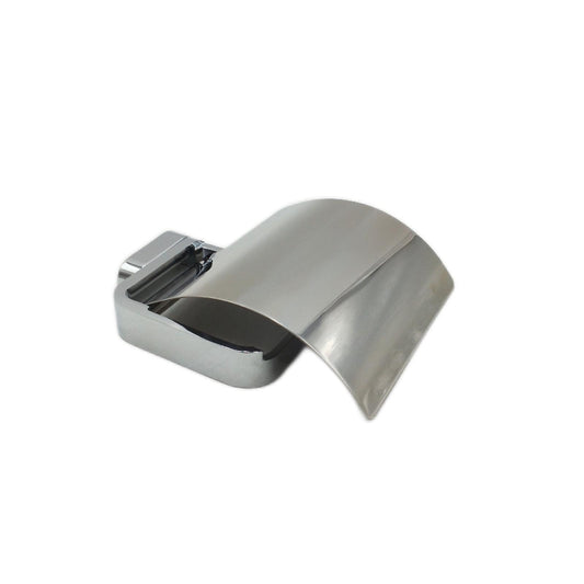 Lenz Toilettenpapierhalter Badaccessoires Aura mit Deckel Chrom glänzend elegant