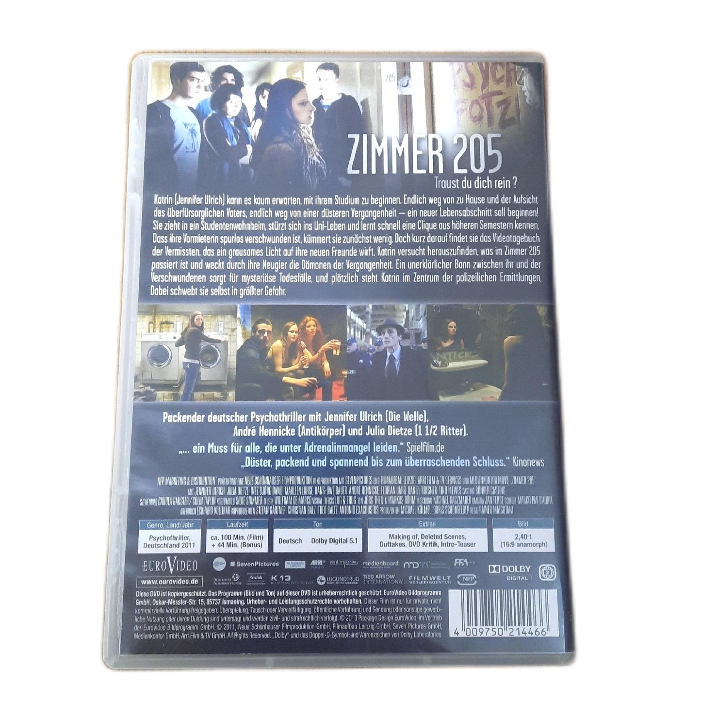 Zimmer 205- Traust du dich rein?, Jennifer Ulrich, Horrorthriller, Deutsch,