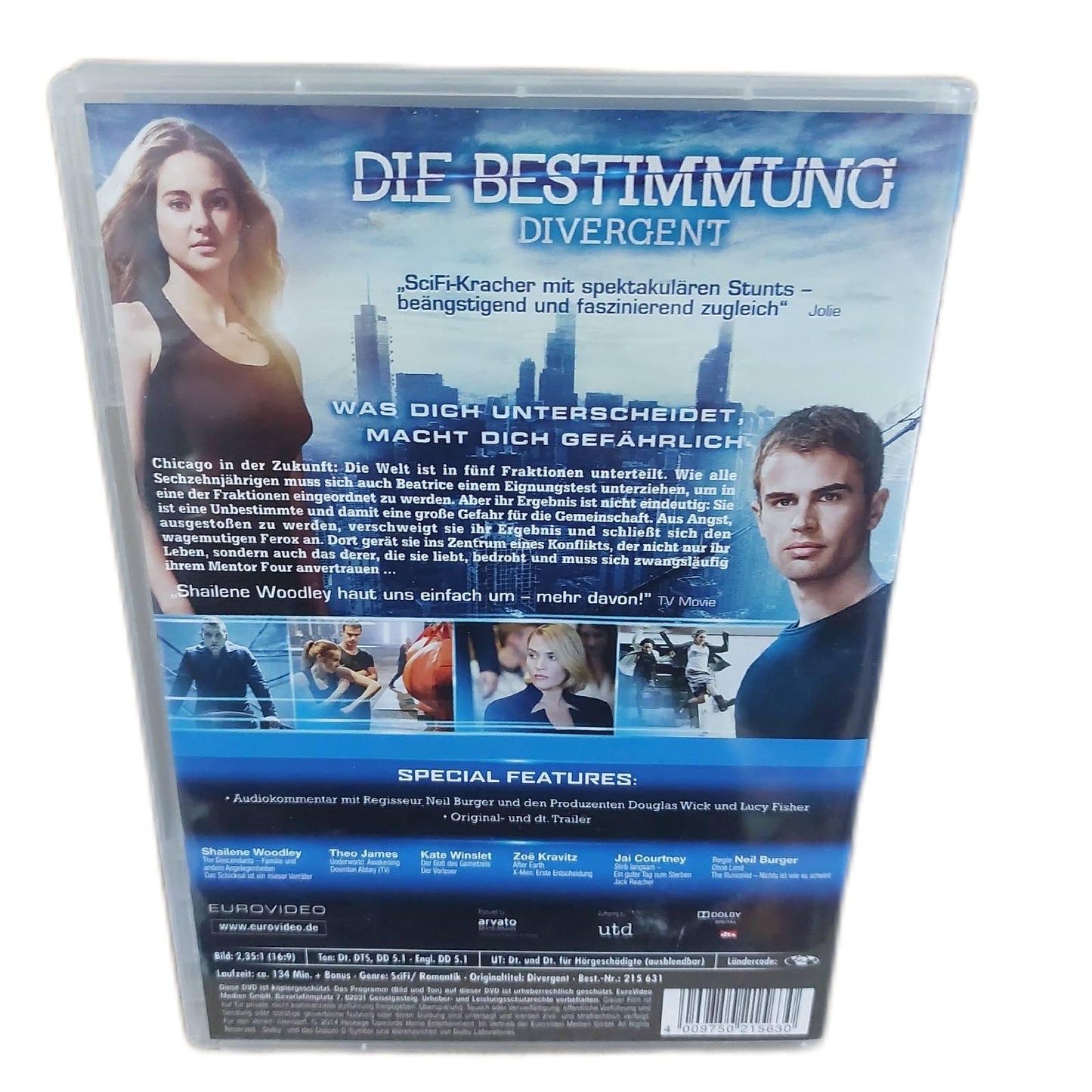 Die Bestimmung - Divergent DVD SciFi Film Shailene Woodley FSK12
