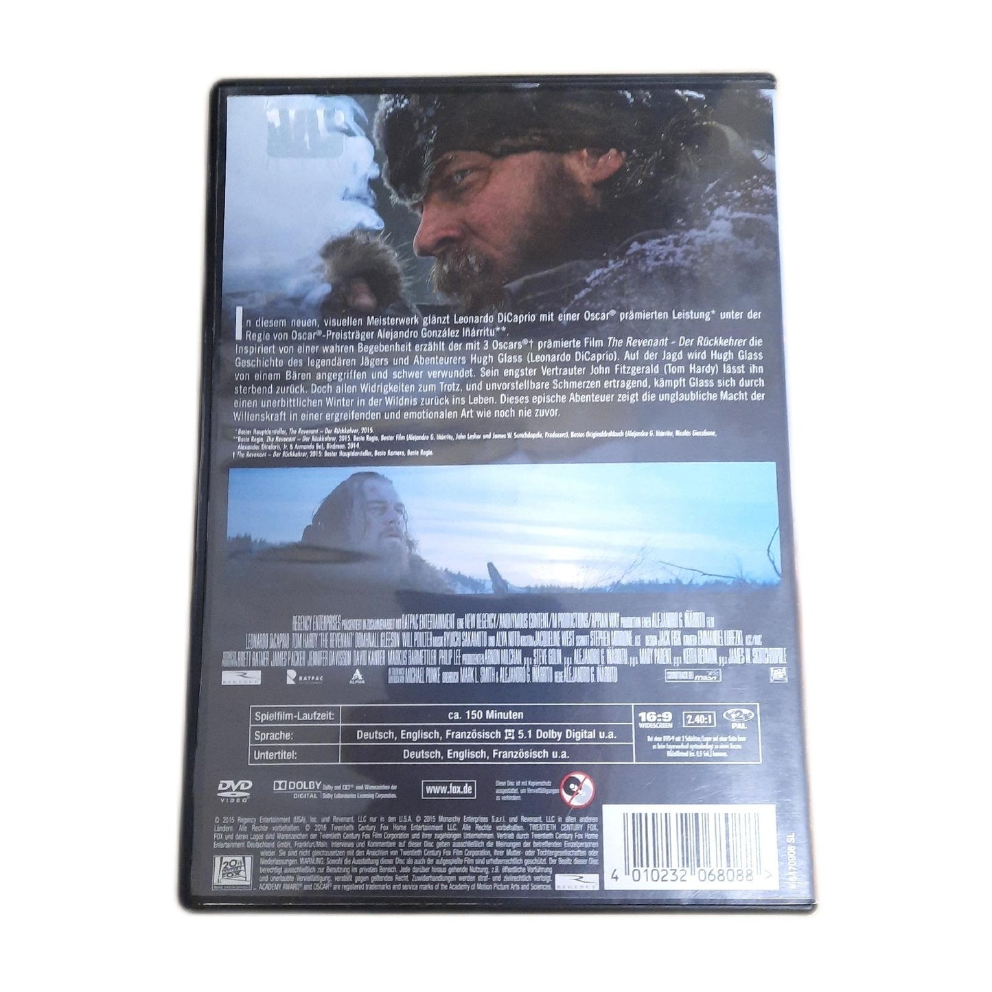The Revenant- Die Rückkehr, DVD, Deutsch, FSK 16, Leonardo DiCaprio, Tom Hardy