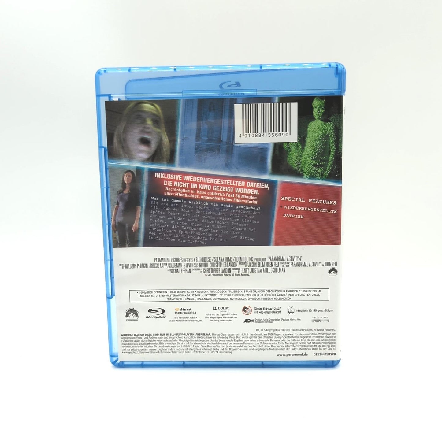 Blu Ray Paranormal Activity 4