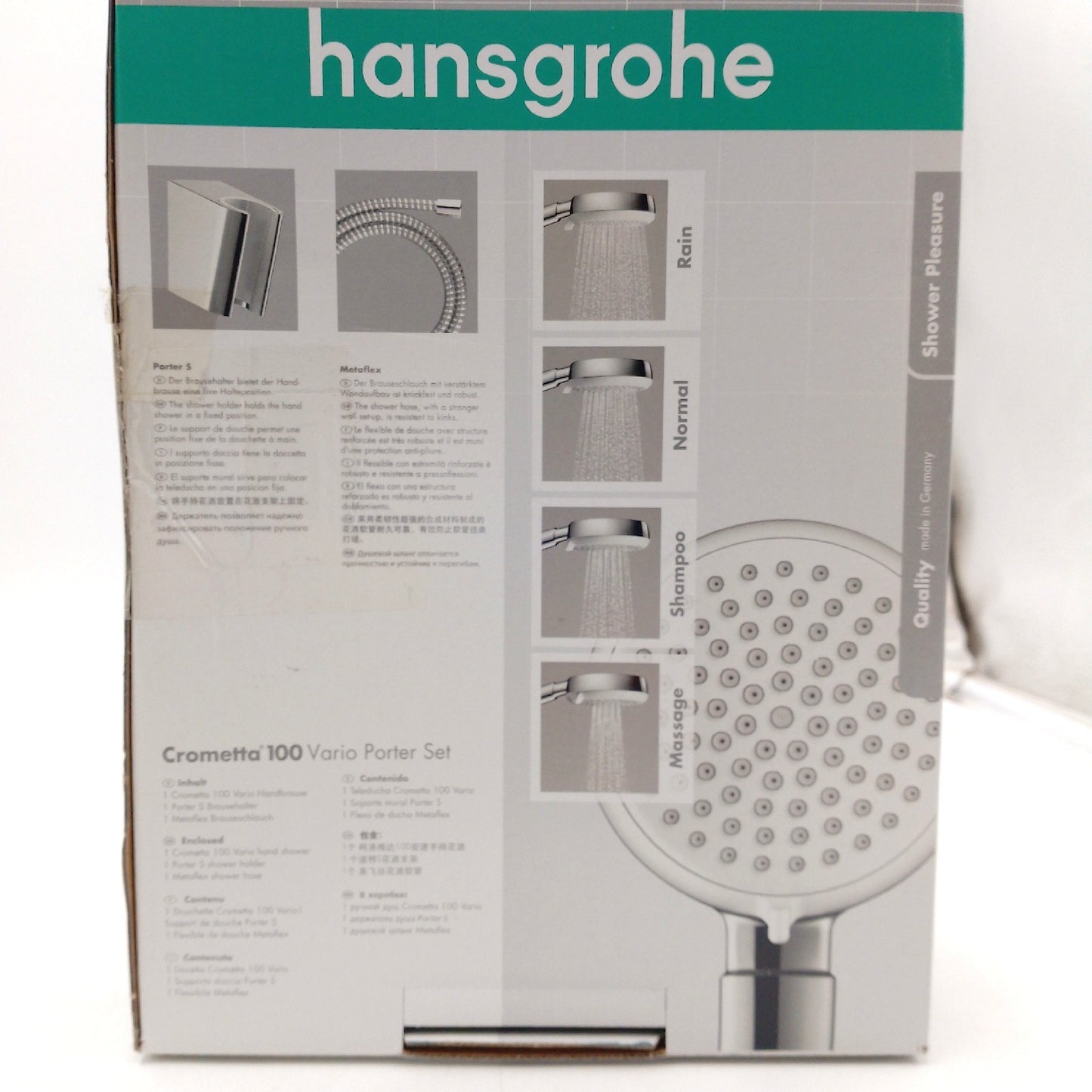 Hansgrohe Brausegarnitur Badarmaturen Crometta Vario Lochabstand 915 cm Funktionen Design