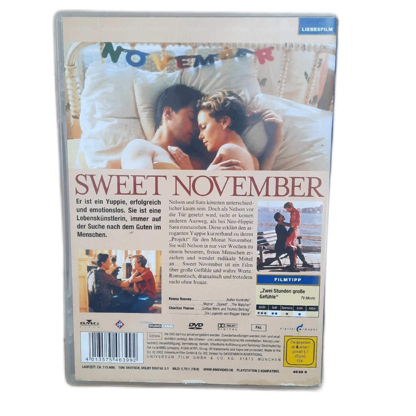 Sweet November, Liebesfilm, Gefühle, Spaß, Deutsch, FSK 6, Romantisch