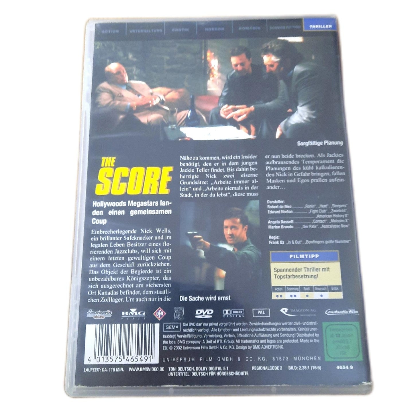 The Score, Edward Norton, Robert De Niro, Thriller, Deutsch, FSK 12